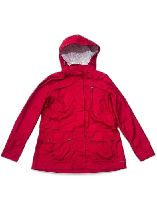 Eddie Bauer Jackets & Blazers - Eddie Bauer WeatherEdge Plus Vibrant Red Hooded Waterproof Rain Jacket Womens XL